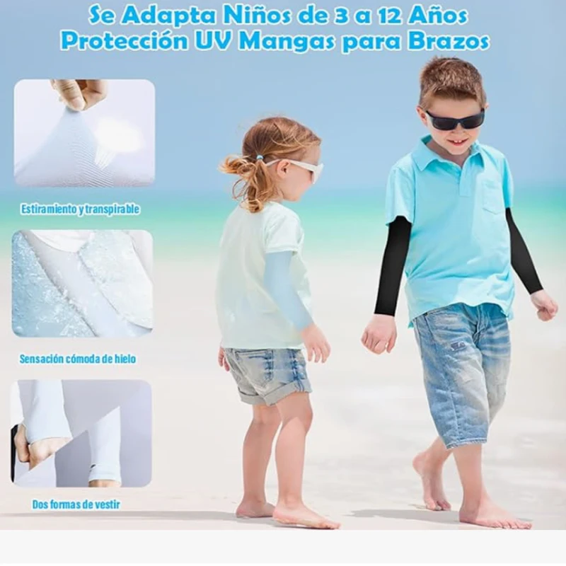 Custom Summer Sunscreen Cooling Breathable cycling arm sleeves Baby Use Ice Silk compression arm sleeve for arm