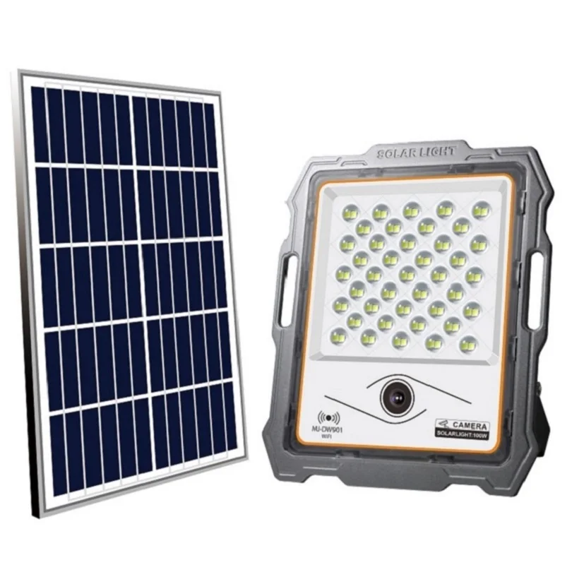 Hot selling solar flood light outdoor IP66 solar security led light with CCTV with camera motioin sensor