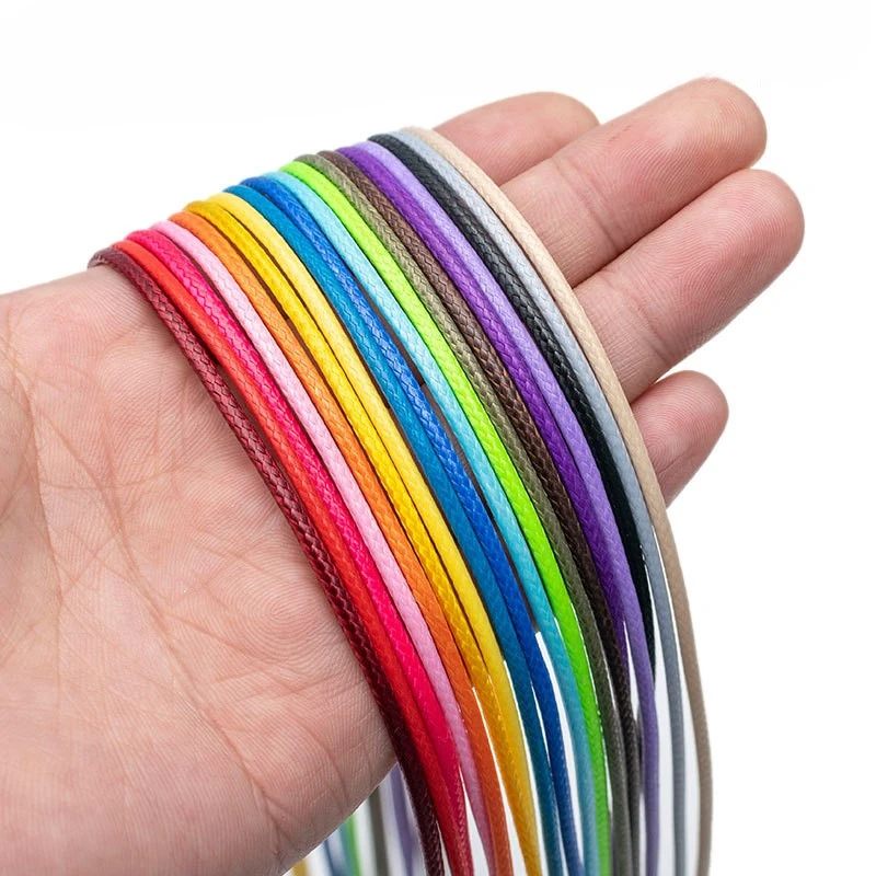 2mm Black Leather Rope Chain Wax Line Leather Cord Jewelry Accessories make Gemstone Pendant Necklace Used for DIY necklaces