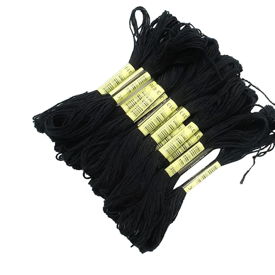 24 Skeins Embroidery Thread Floss Cotton String for Bracelet Making Cross Stitch Threads Yarn Craft Kit DIY Knitting Tools