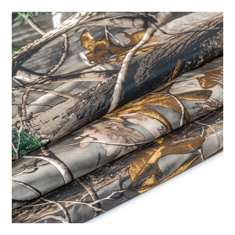 Camouflage Casual Waterproof Stretch Woven Fabric 3 Layer Softshell Bonded Polar Fleece Realtree