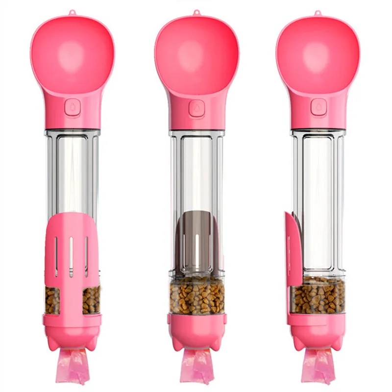 Миски для собак, портативная бутылка для воды для домашних животных, дорожная миска для питья для кошек и щенков, уличная чашка с лопаткой, мешок для мусора