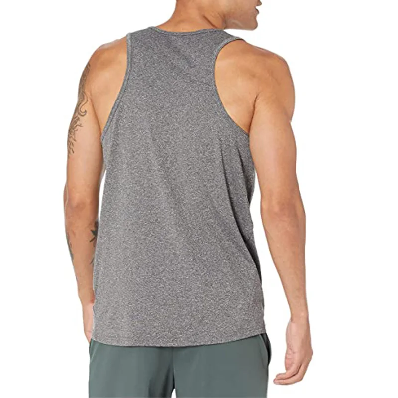 
China supplier customize sports fitness men tank top custom made vest tank top men singlet casual 