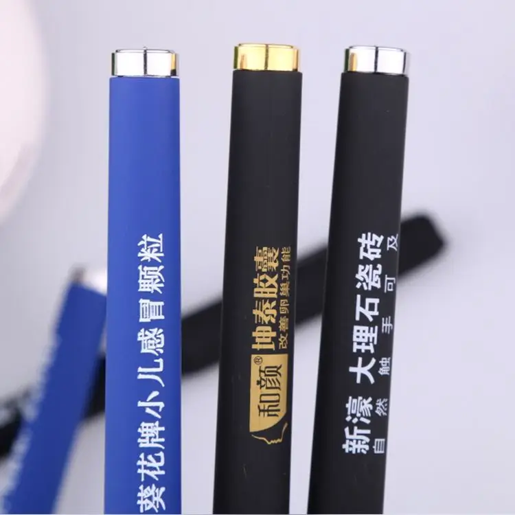 Neutral Pen Custom Stamping Advertising Pen Printing LOGO Gift Black Water Business Metal Gel Ink Pen