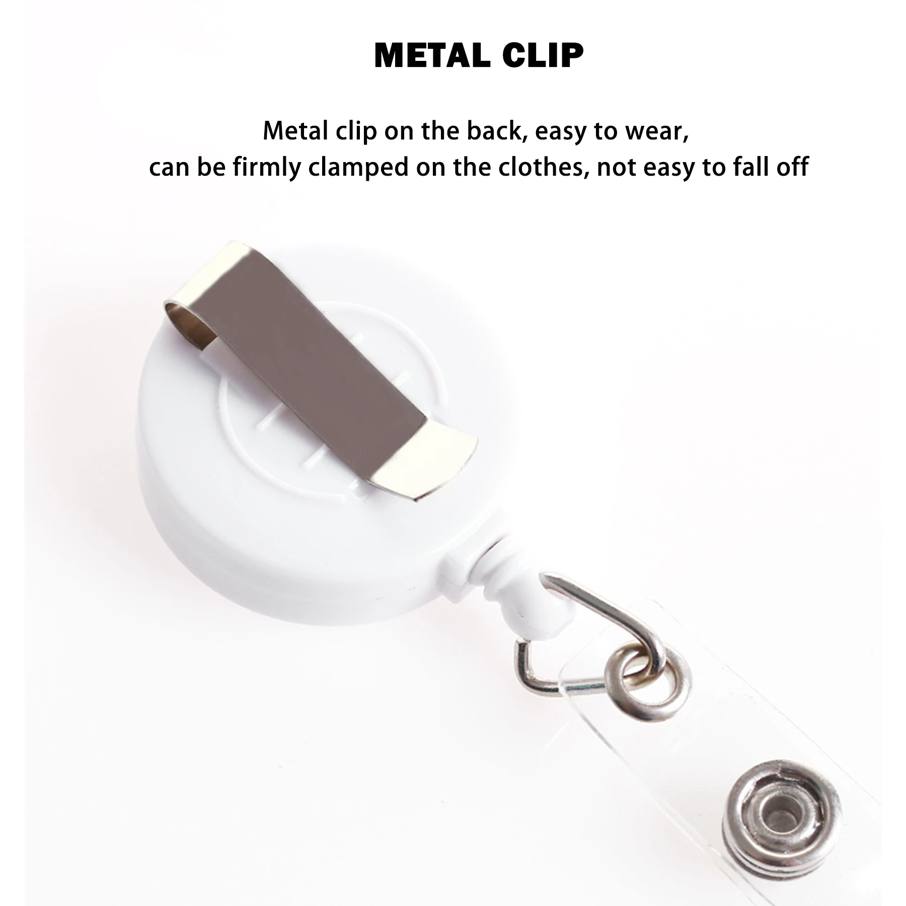 32mm Flat Cover Plastic Sublimation Retractable Keychain Felt Badge Holder Reel Name Tag Pvc Silicone Lanyard Badge Clip