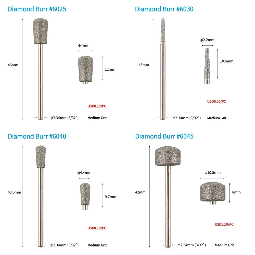 Inventory Dumping Value Promotion Pedicure Podiatry Dead Skin Revoving Toe Cuticle Treatment Nail Drill Bit Burr