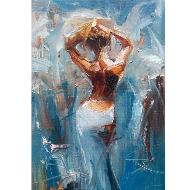 New sex girls back dancing  oil painting naked women  woman canvas painting at livroom