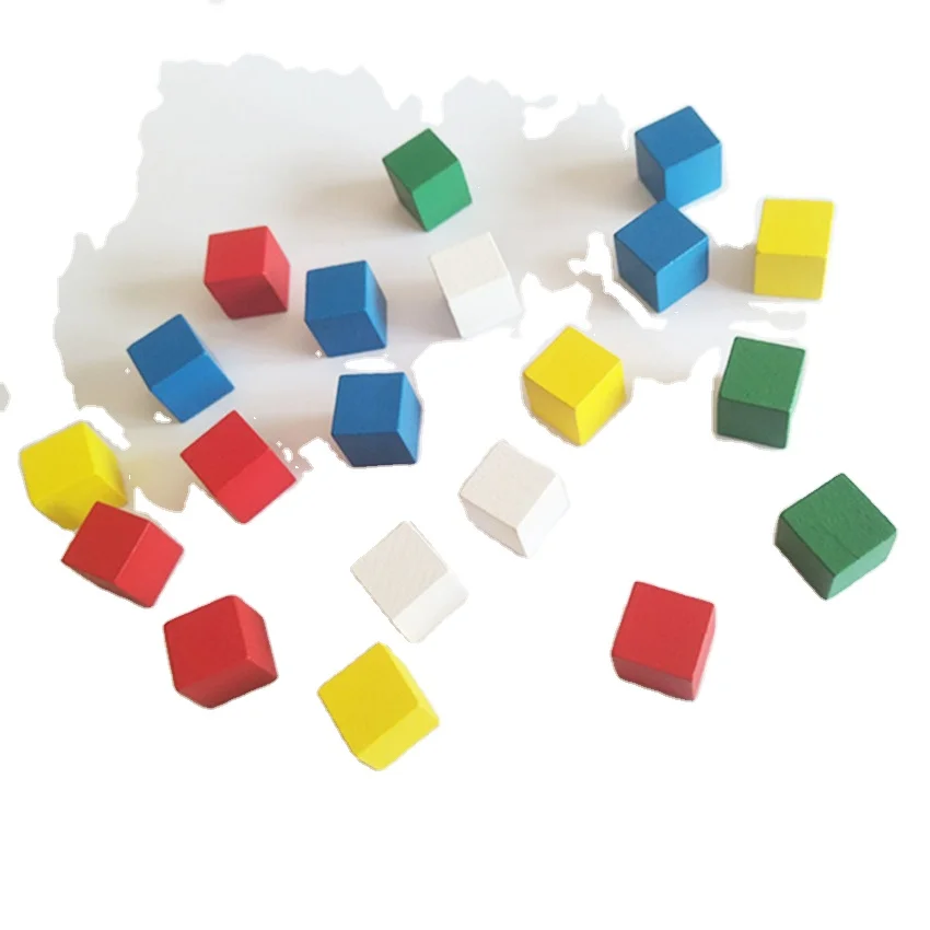Customized Square Blocks Wooden Color Meeple Factory Direct