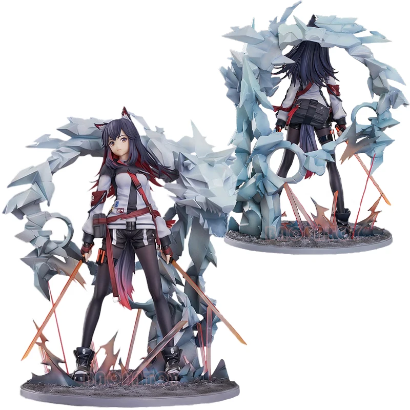 28cm Arknights Texas Elite 2 Anime Figure Arknights W Action Figure Amiya Rabbit Ears Figurine Collection Model Doll Toys Gift