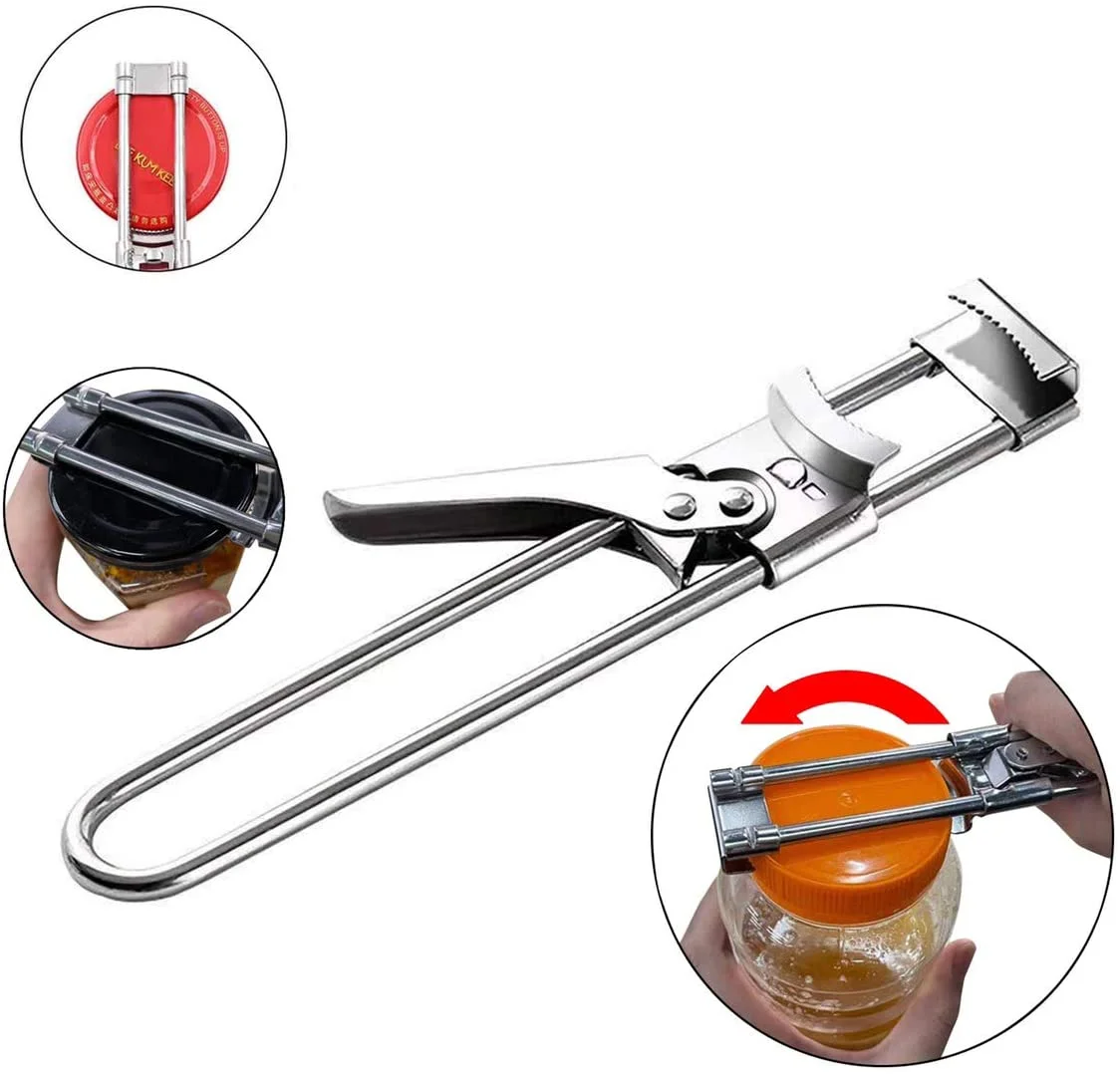Kitchen Gadget Multifunction Plain Bottle Opener Stainless Steel Easy Opener Adjustable Can Opener