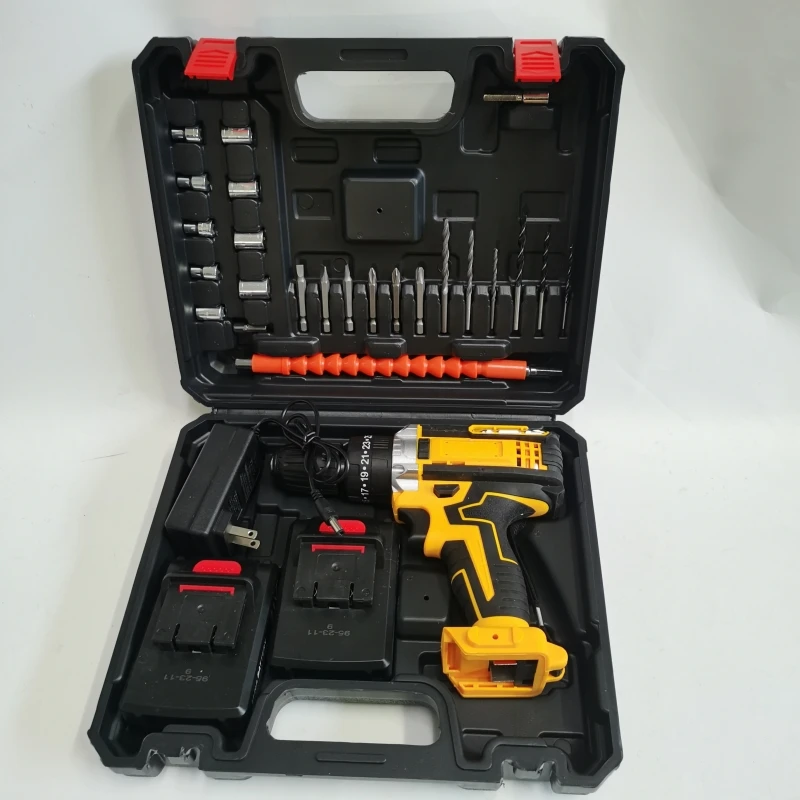 21V lithium battery multifunctional impact drill dual speed hand electric drill