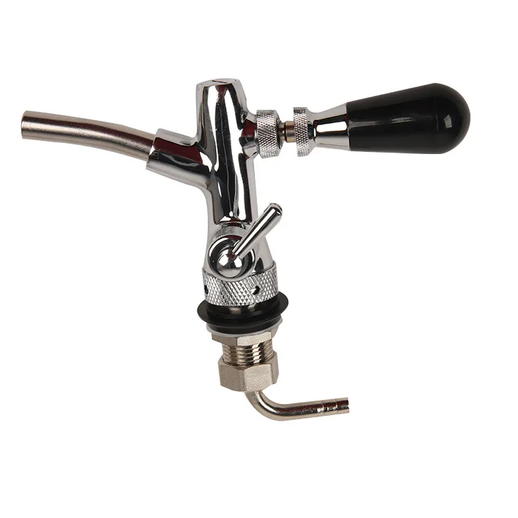 Draft Beer Tap Adjustable Beer Faucet Stainless Steel Brass Chrome Plating Shank with Ball Lock Kits Bar Accessories