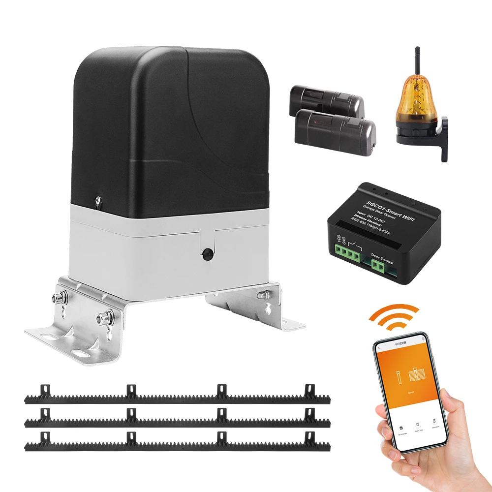 PYM-Z012 DC 12V 300KG Adjustable Base App Smart Sliding Gate Motor Kit