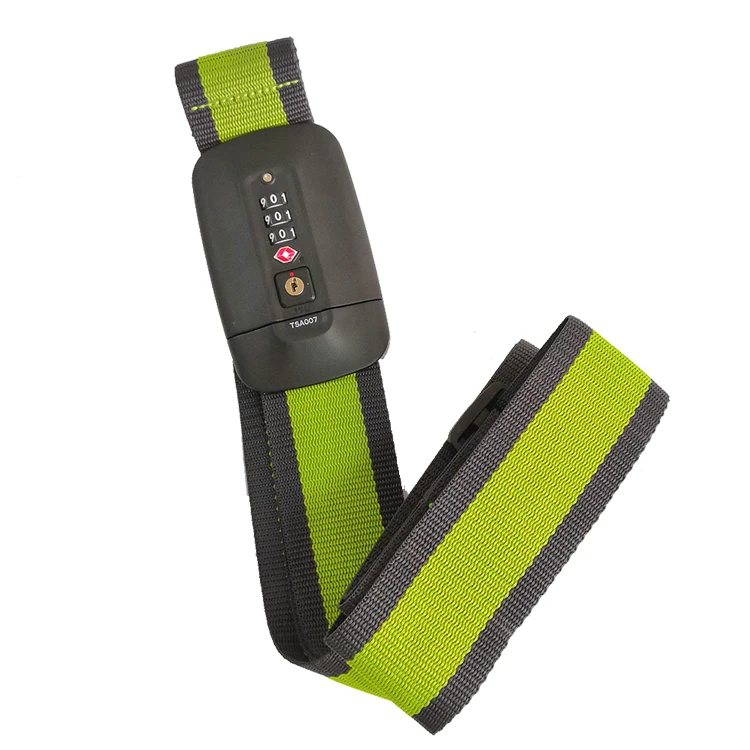 high quality tsa approved travel suitcase luggage strap belt with tsa lock