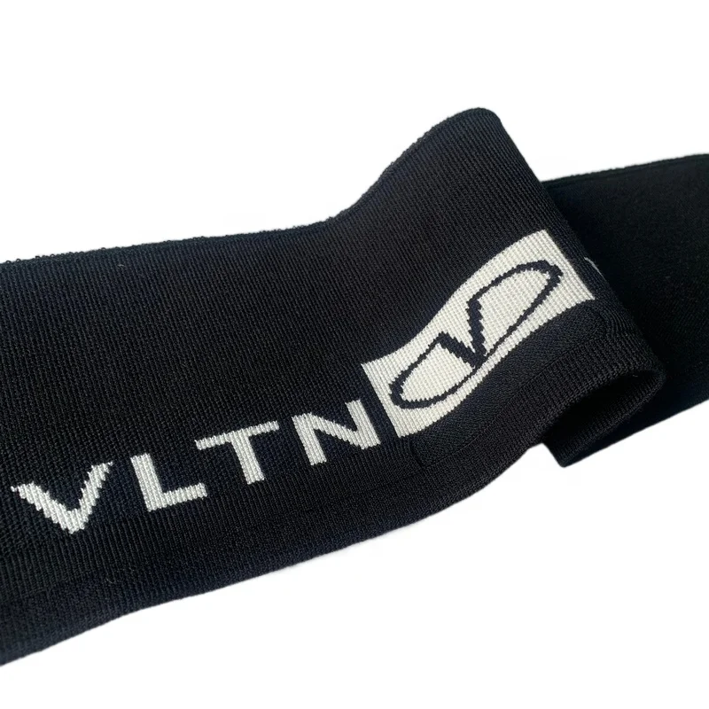 Wholesales knit ribbing 1x1 customized cotton flat knit jacquard rib spandex collars accessories rib waistband