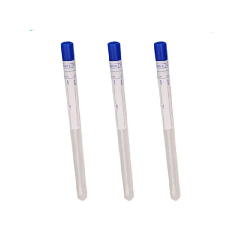 Disposable medical dry sterilized pp stick dacron dna test collection buccal swab with tubes