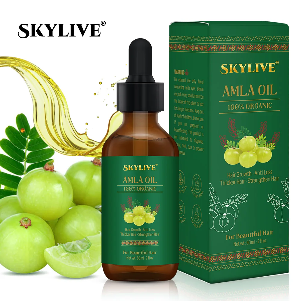 New Factory Cold Pressed Anti Hair Loss Essential Oil Bulk Pure Natural Organic Hair Growth Amla Extract Oil for Kids Adult