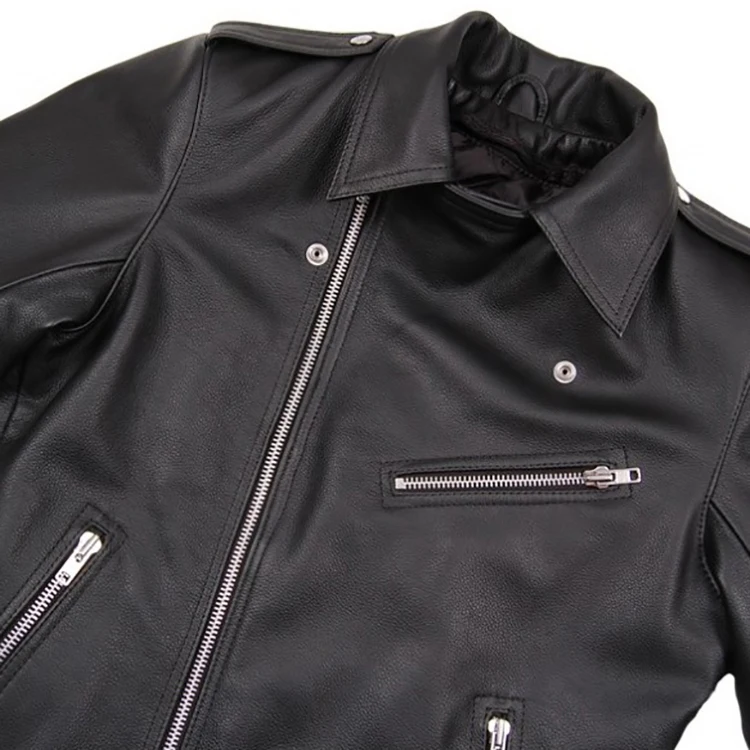 Leather Jacket China Manufacturers Motorcycle Black PU Leather Jacket