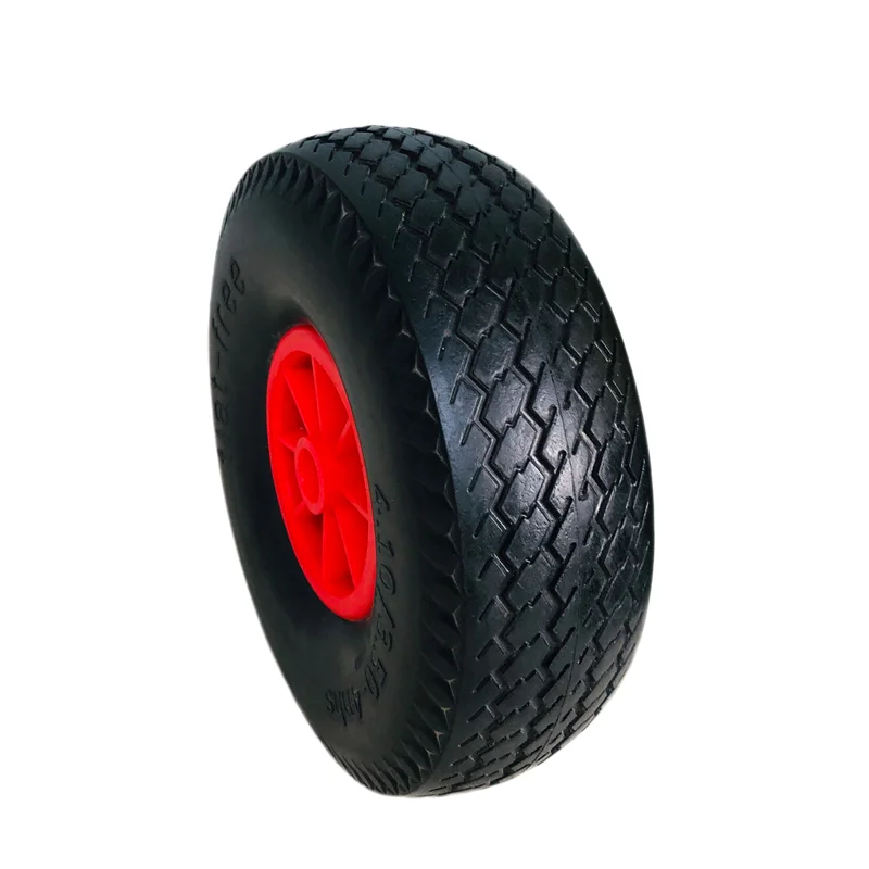 10 Inch 3.50-4 Solid PU Foam Puncture Proof Flat Free Hand Truck Cart Trolley Agricultural Wheels Tire Tyre