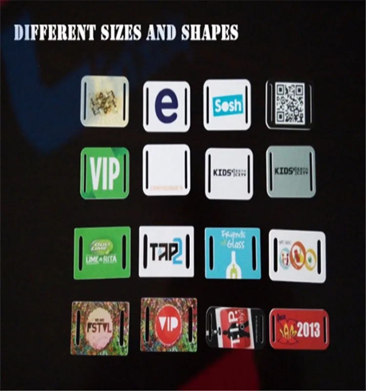 Adjustable woven band with rfid small card events activities smart wrist band