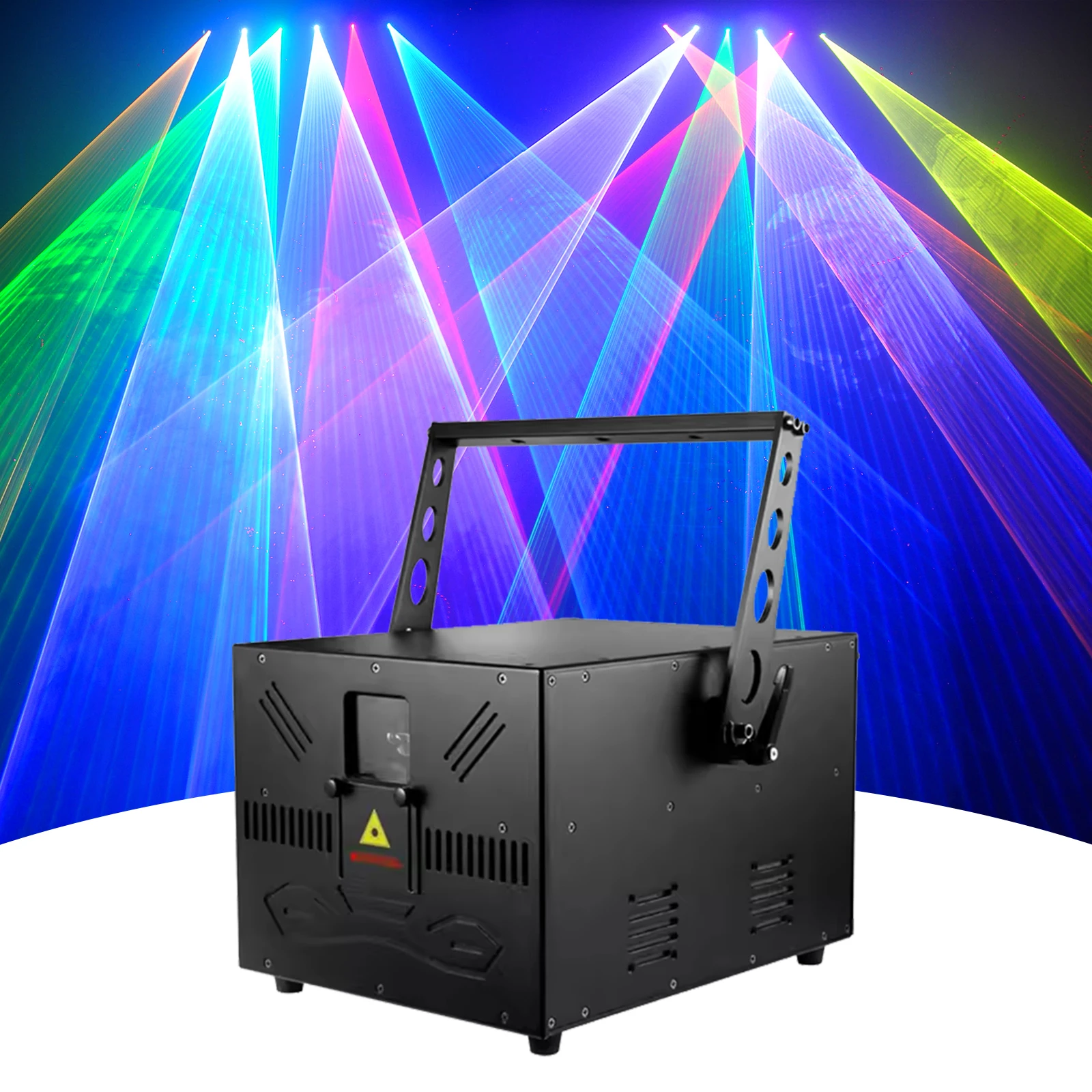 Wedding Machine dj Stage DMX RGB 3W RGB Full Color Laser Show Projector Equipment with Snow Smoke Machine