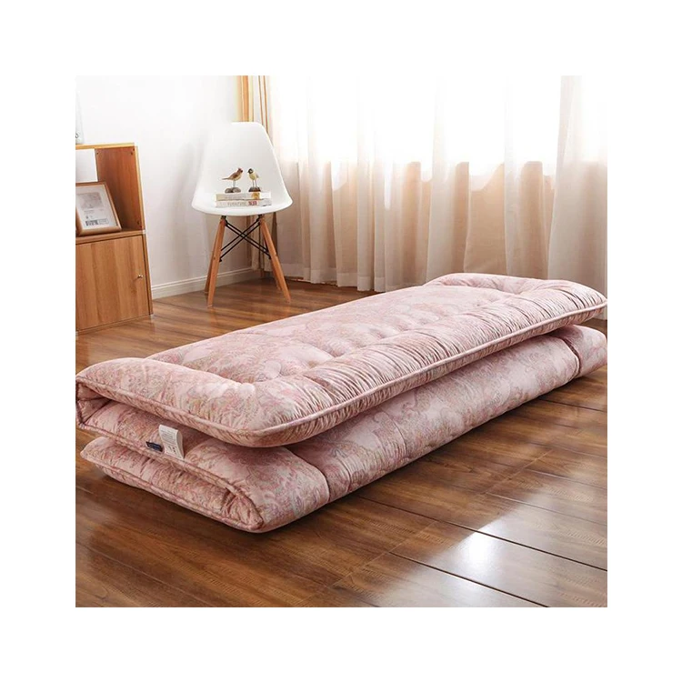 Pinzhi Japanese Bias Binding Foldable Hot Sale  Colorful Stiff Polyester 3 Folding Futon Mattress