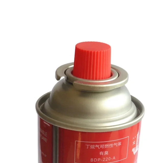 high quality  refillable portable butane  stove cartridge gas valve  with red cap  supplier