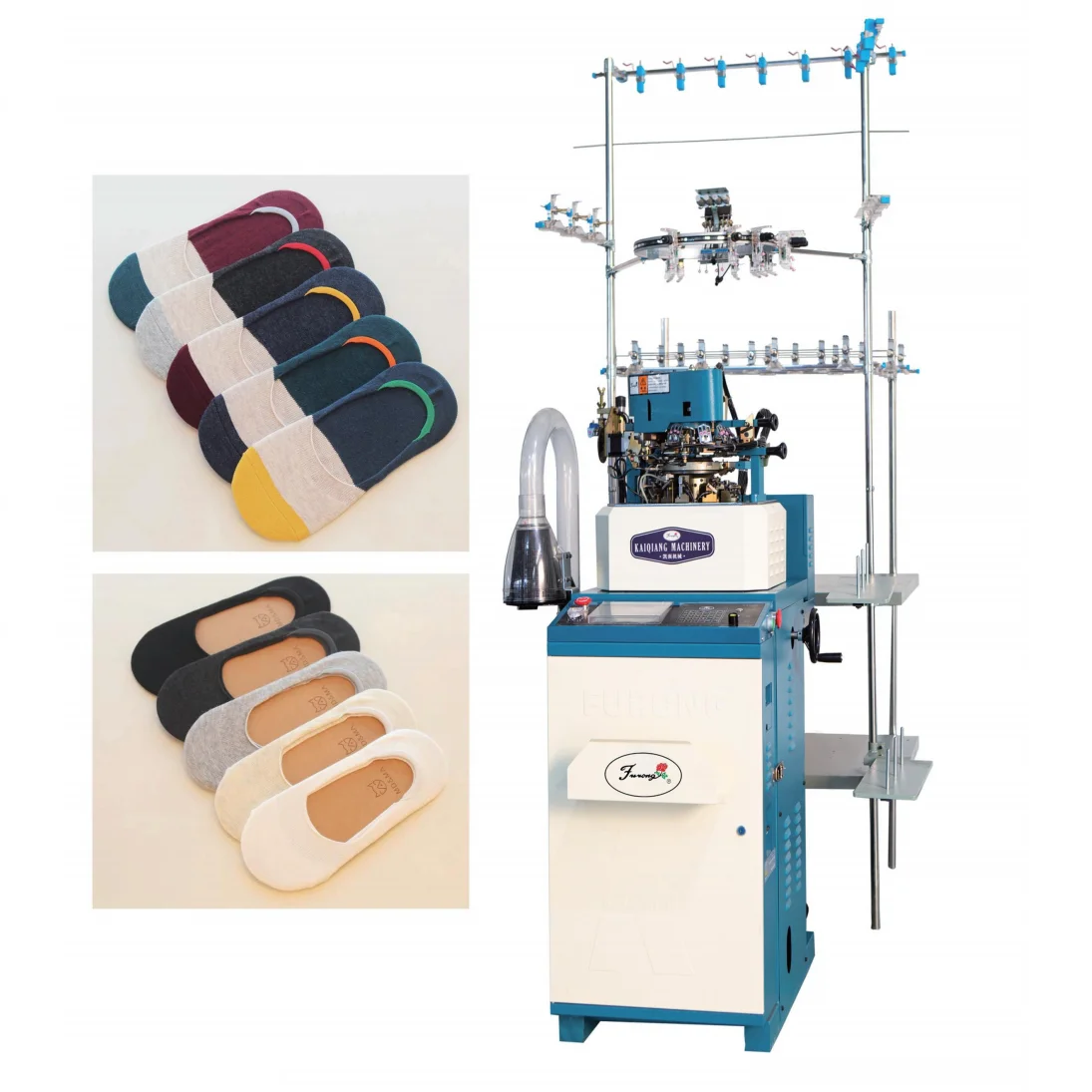 Single cylinder 6pcs electronic needles selections plain and jacquard automatic computerized plain socks knitting machine