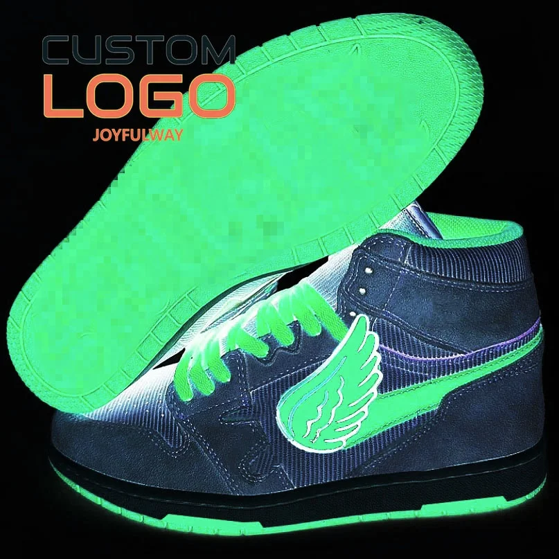 2023 A J new Men Basketball Shoes Suede Sneakers Glow In Dark sole custom sneakers casual walking style shoes