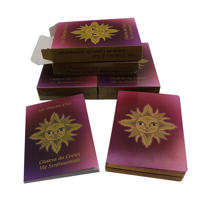 Custom Luxury Gilded Edges Tarot Cards With Booklet Custom Printed