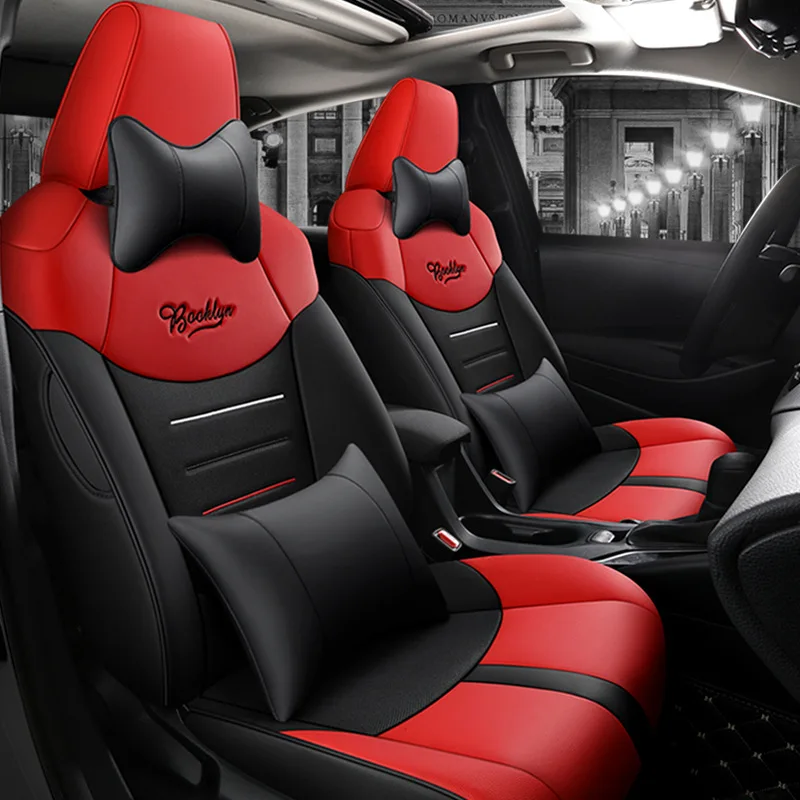 Универсальный кожаный чехол для пятиместного автомобильного сиденья, накидка на автомобильное сиденье, Всесезонная универсальная, Прямая поставка с завода