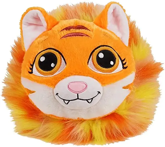 Hot Selling Creative Popular lovely Yellow Fluffies Lovely Tiger Soft Fluff Ball Plush 2 in 1 Stuffed Animal Toy