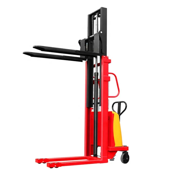 semi-electric forklift hydraulic stacker lifter semi-electric pallet Jack 1 Ton  2 Ton  hot sale in Europe cheaper price