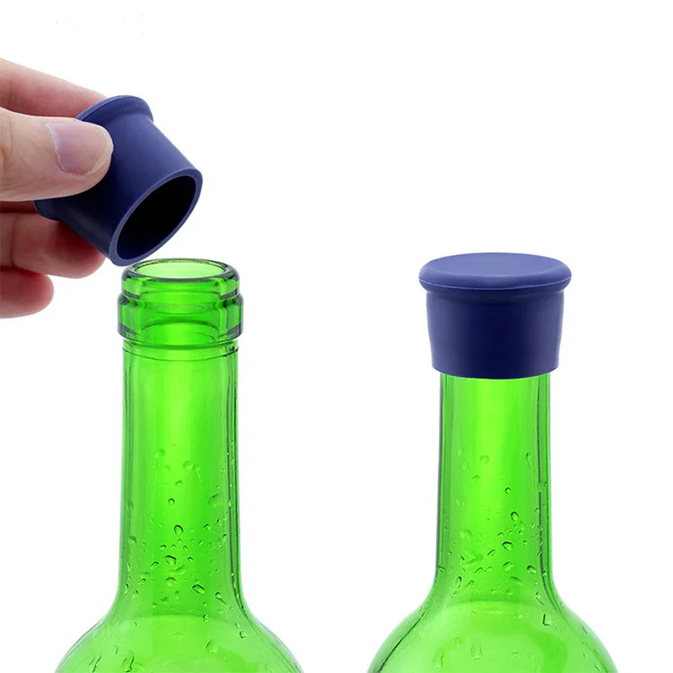 Hot Sale Beer Saver Replace a cork Airtight seal on Wine Bottles Lid Reusable Bottle Cover Silicone Wine Stopper