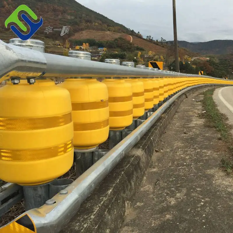 Anti Collision Double Rolling Guard rail System highway guardrail roller barrier
