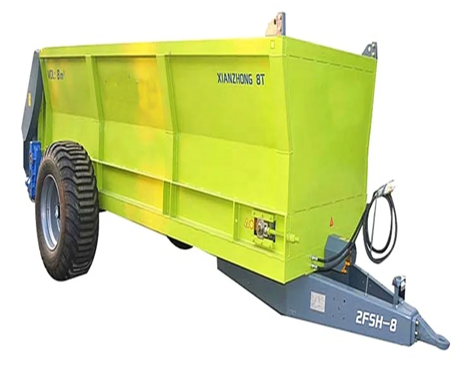 8ton Spreader Manure Trailer From China Hydraulic Multitasking Manure Spreader and Carriage Trailer