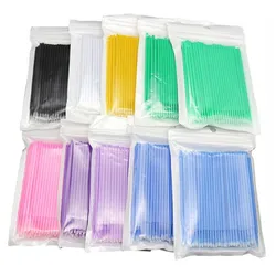 Disposable 100pcs Eyelash Brushes Mini Eyelashes Extension brushes Make Up Tool Applicator Wand Mascara Microbrush Makeup brush