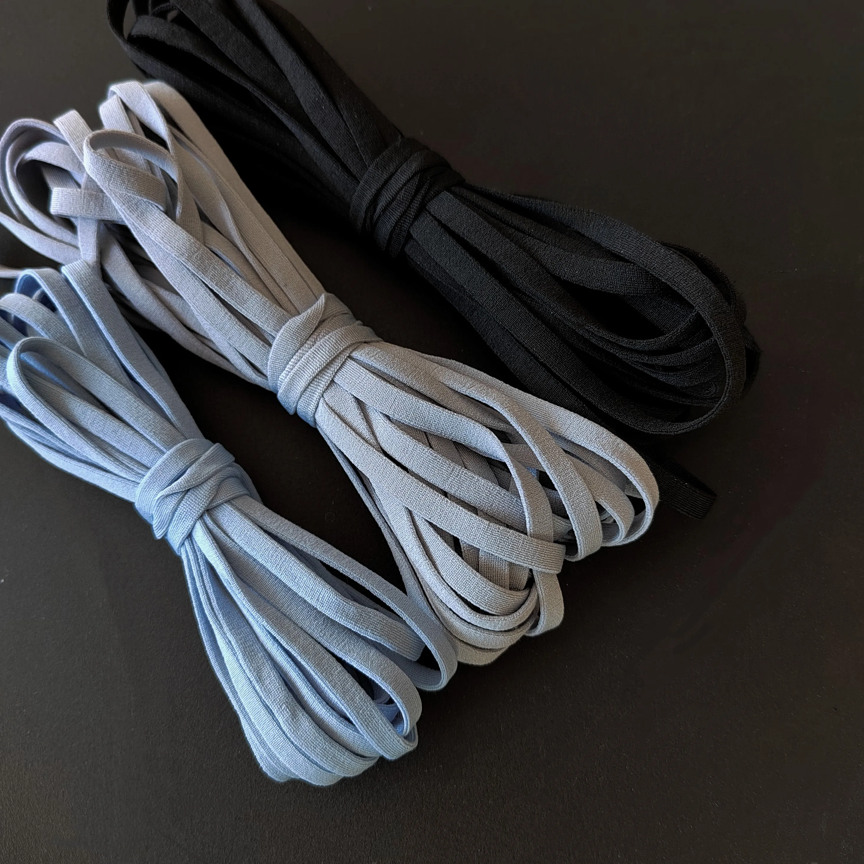 Factory Direct Wholesales Polyester Elastic Earloop 5mm Flat