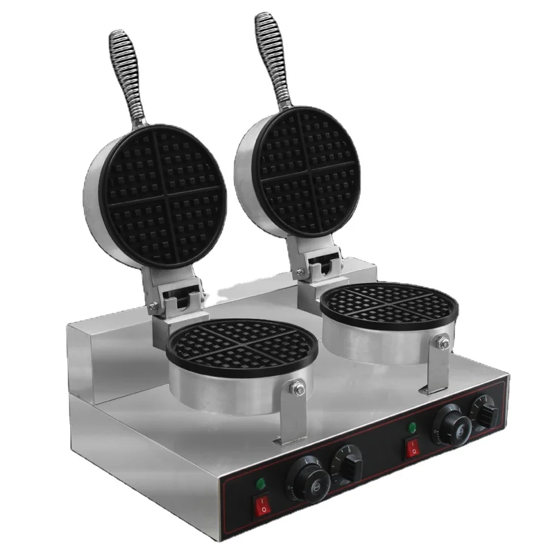 
Electric Commercial waffle baker double head waffle making machine 