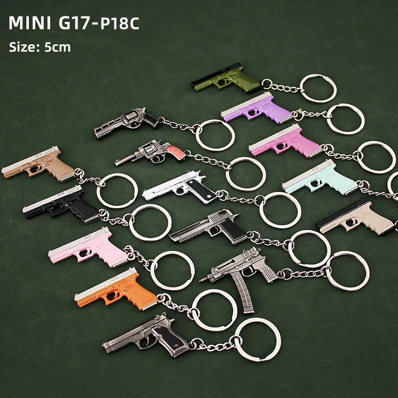Мини P92 G17 3d модель пистолета брелок 5 см металлический держатель для ключей сувенира
