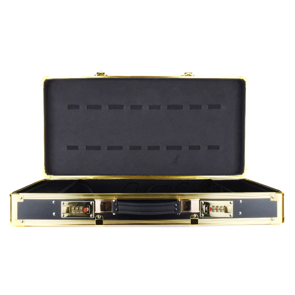 Custom Aluminum Frame Gold Barber Travel Carrying case Box Briefcase