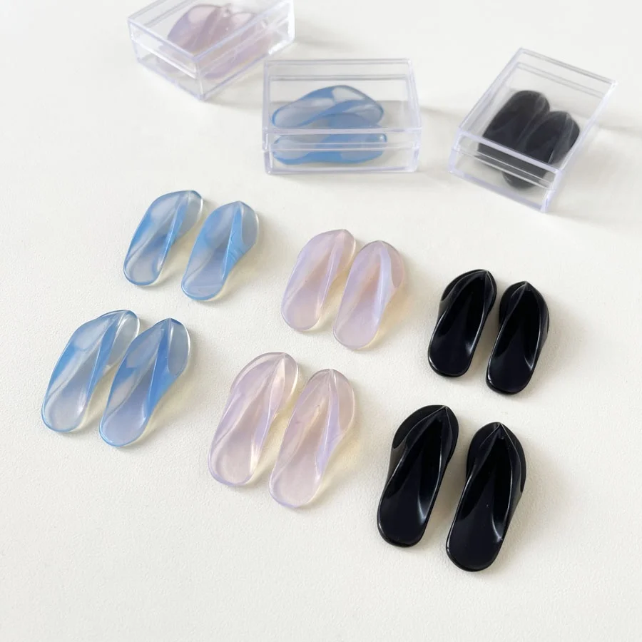 Wholesale Natural Obsidian Crystal Mini Slippers Carving Craft For Gift