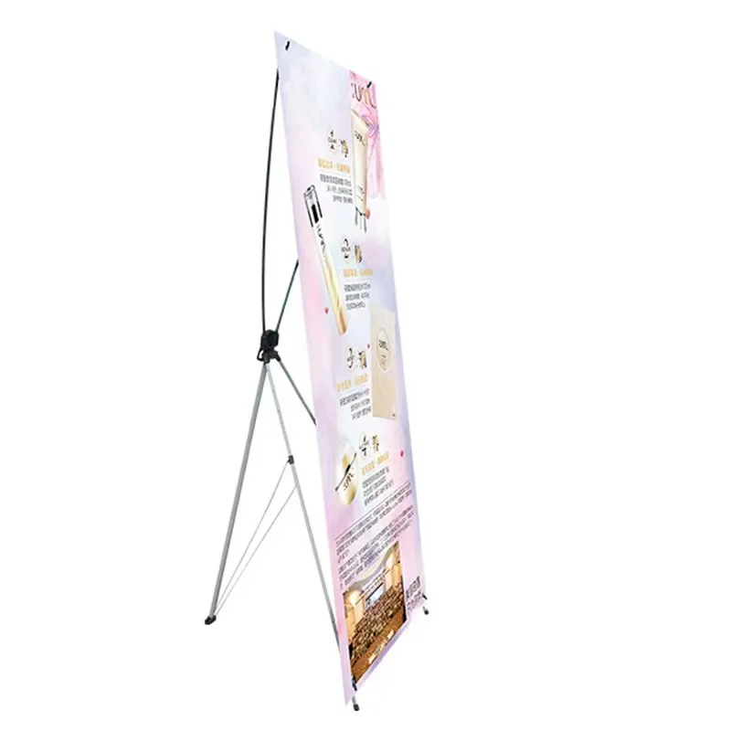 Print One Side Color Korean advertising Promotion Outdoor Display Banner wind resistant Plastic Base x stand display banner
