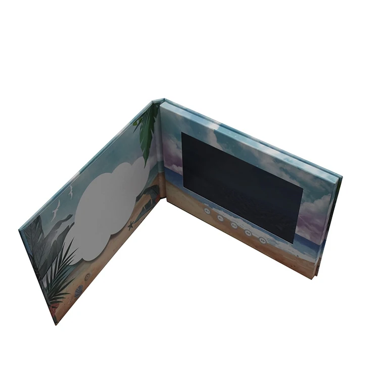 Custom 7 inch HD IPS Screen Video Brochure lcd Corporate advertising video book Video card module