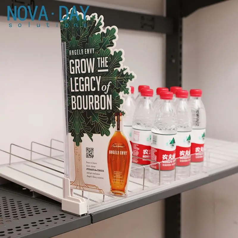 Hot Sale Cooler Beverage Glides Display System Flexible Gravity Feed Roller board Shelf Track System For Supermarket