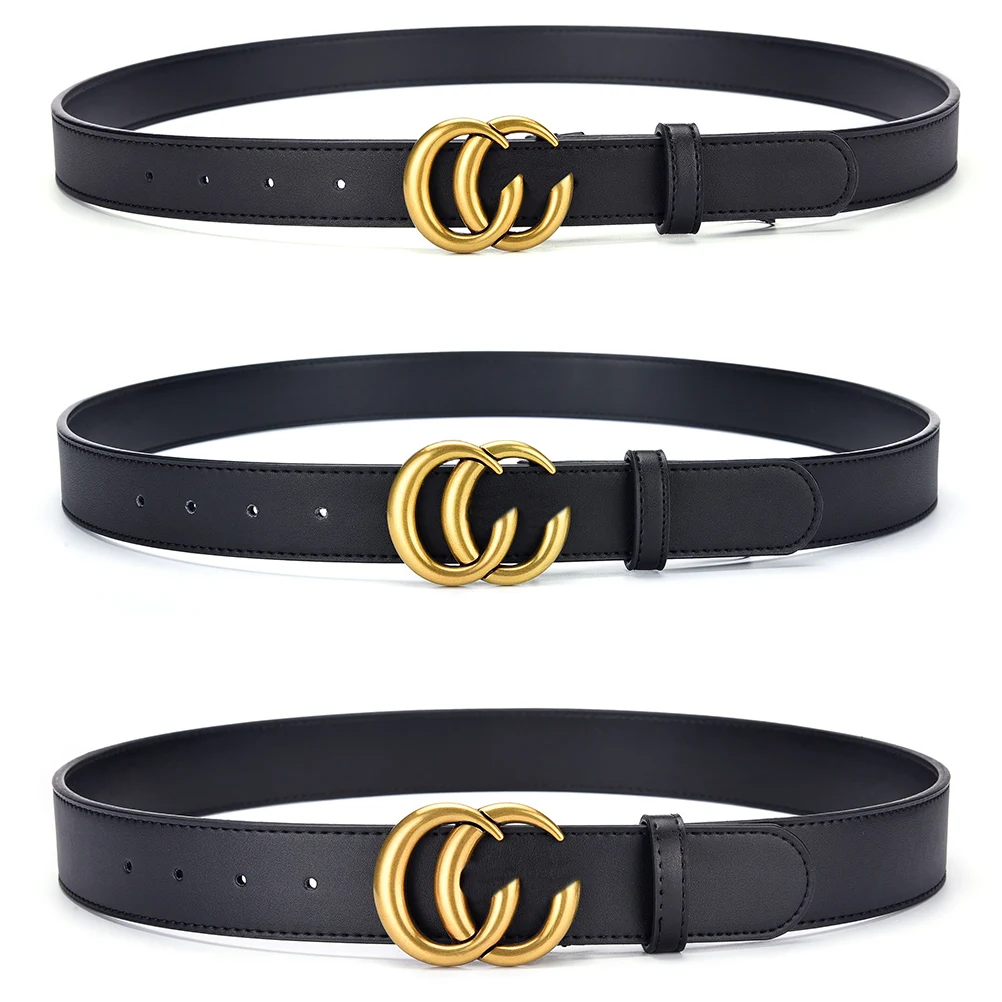 Factory Sale Double C Unisex  Genuine Leather High Quality Designer Belt