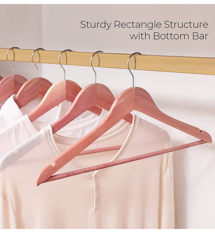 factory wholesale wood products cloth hangers moth repellent cedar indoor modern hanger luxury wooden cloth hangers