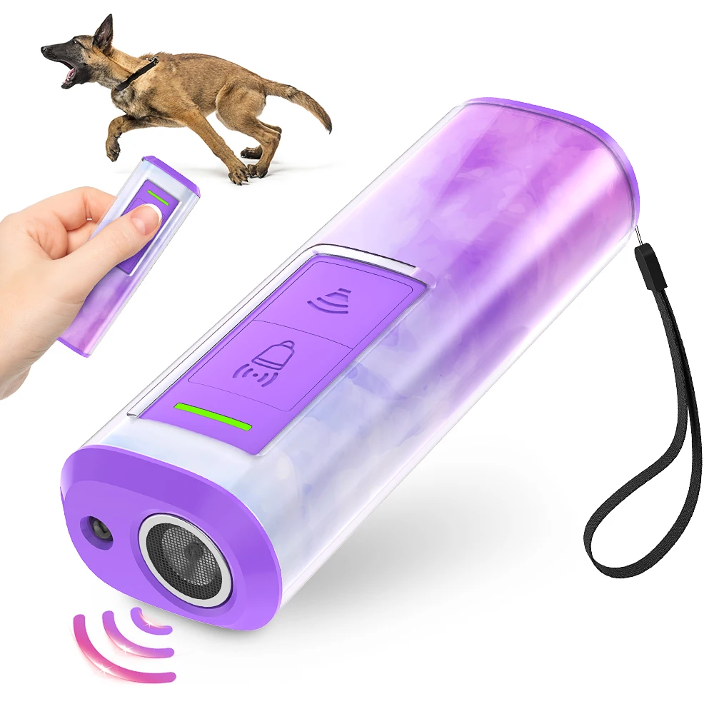 Handhold Ultrasonic Rechargeable Dog Bark Deterrent Device Anti Barking Repeller Stop Bark Training Device