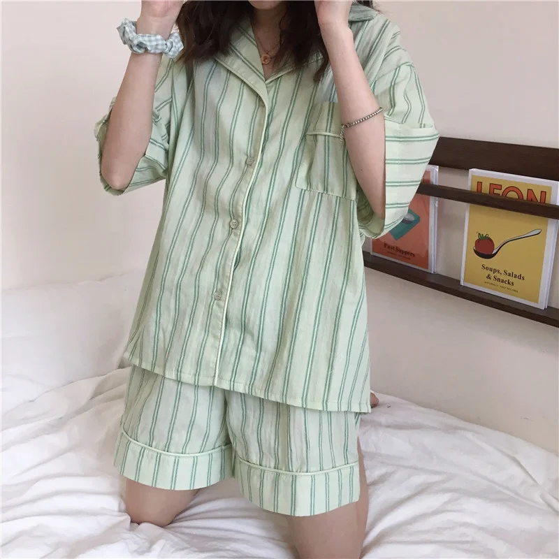 Ladies summer sleepwear two piece wholesale pajama luxury set milk silk pajamas designers pyjamas short pajama for women