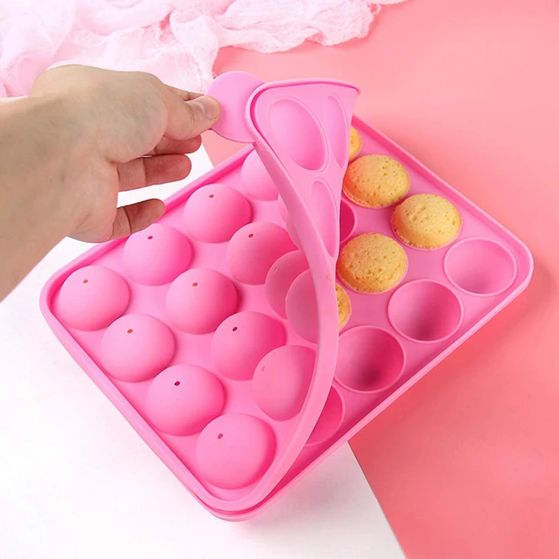 Wholesale Custom Silicone Gummy Candy Mold 3D Silicone Lollipop Ball Making Cake Pop Molds